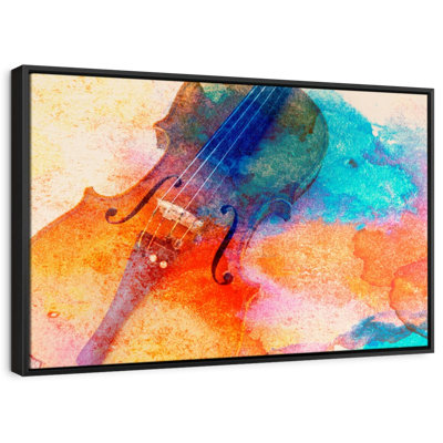 Violin Color Blotches Canvas Print