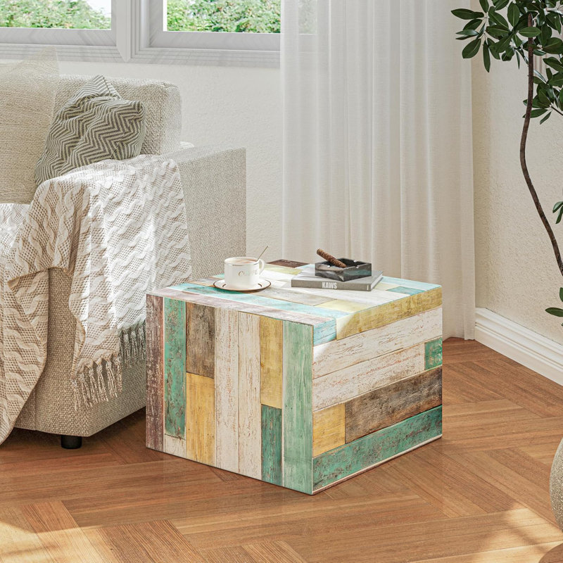 WOWMAX Pouf Ottoman Foot Stools Modern Ottoman Cube, For Living Room Bed Room, Colorful Flooring