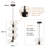 9.54" Black linear Sputnik Chandelier with 12 light-72632116