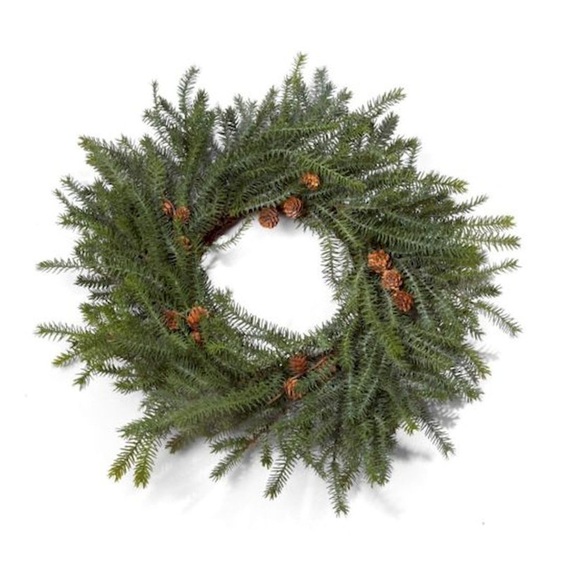 Faux Spruce Polyester 22'' Wreath