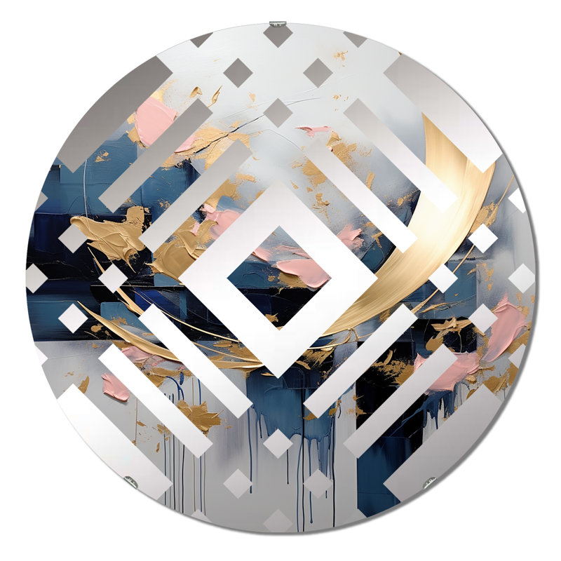 Bettilou - Miroir décoratif diamant, 31,4 po x 31,4 po