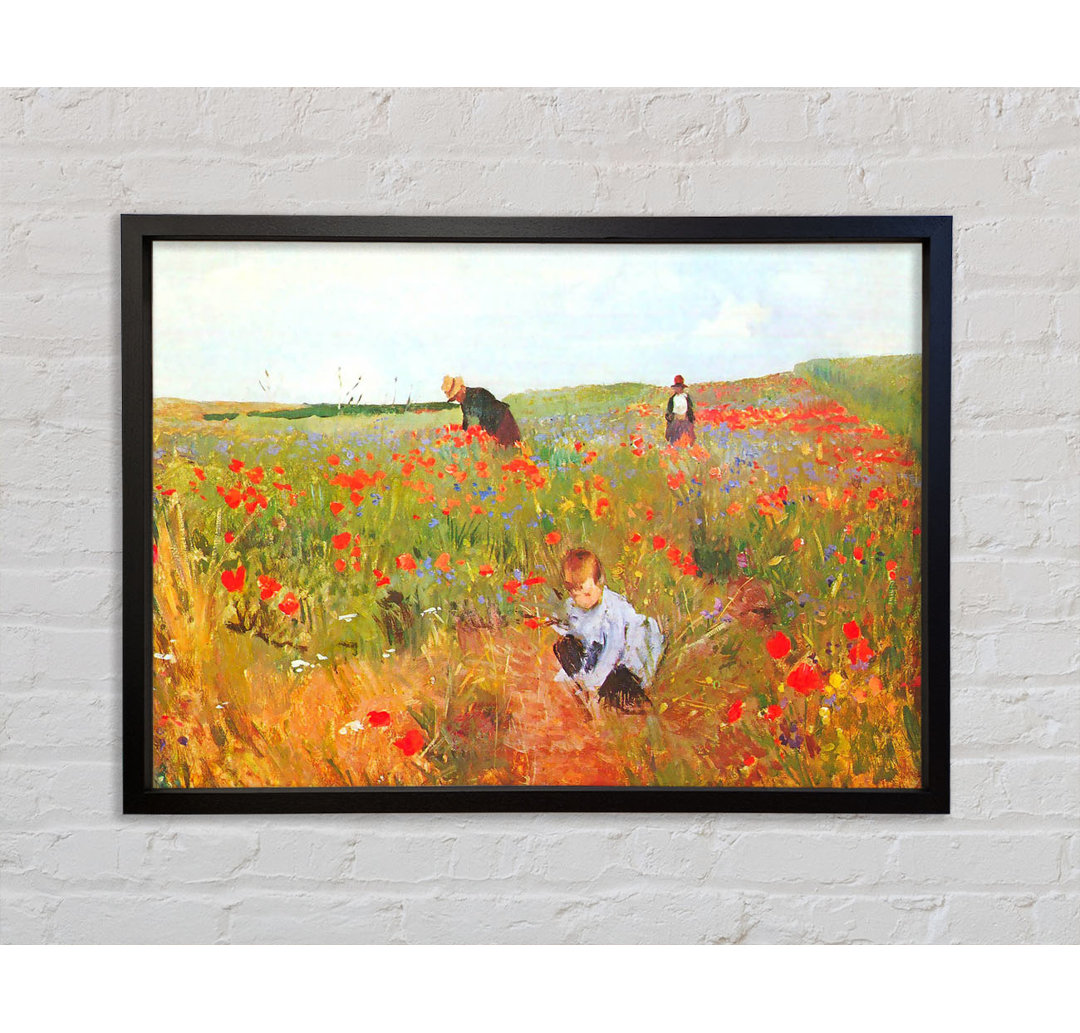 Cassatt Poppy In The Field - Einzelner Bilderrahmen Kunstdrucke auf Leinwand