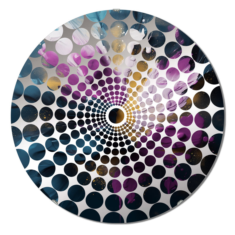 Birkner - Miroir décoratif à cercles concentriques, 23,6 po x 23,6 po