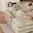 135 U Shaped Chenille Cloud Sectional Sofa Storage Console USB Cup Holder Chaise-976408899