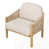 Coussin beige / structure brun clair est en rupture de stock