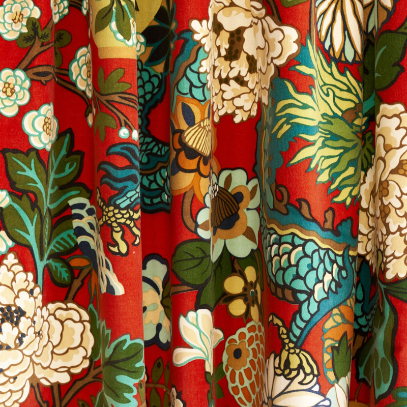 Chiang Mai Dragon Velvet Fabric, Laquer
