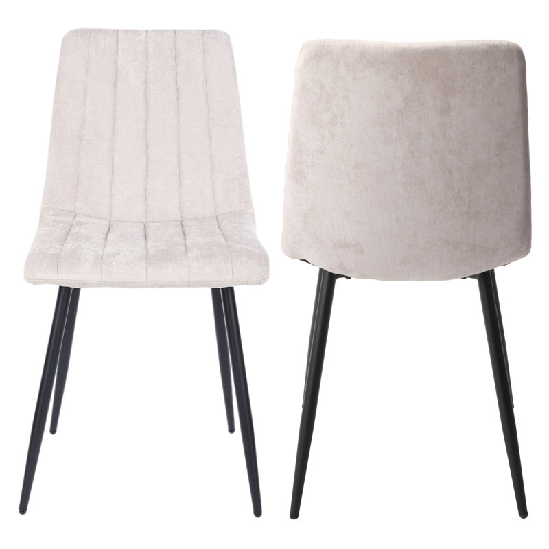 Aspen 1200mm foiled rect. table & 4 fabric chair Set, Platinum, White