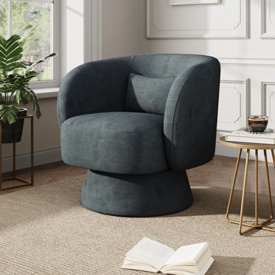 Darionna Upholstered Swivel Barrel Chair