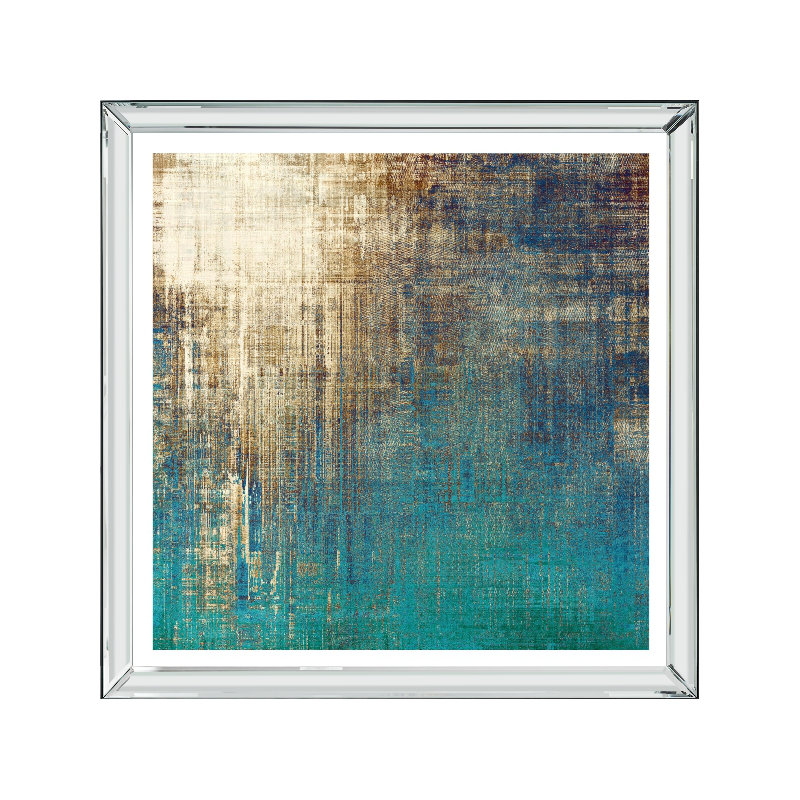 Textured Abstract 2 - Single Picture Frame Print, Bevelled Mirror, 210.82 cm H x 210.82 cm W