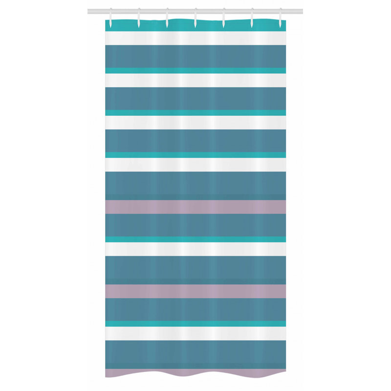 Striped Shower Curtain with Hooks Included, 36" W x 72" L