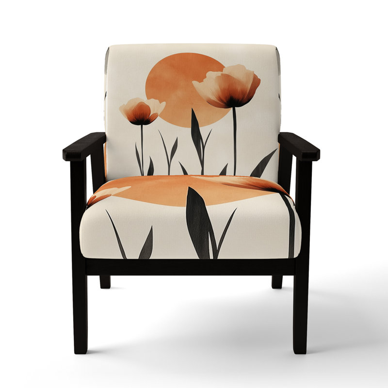 Chaise d'appoint Tulips - Fauteuil Tulipes, Accoudoirs carrés noirs
