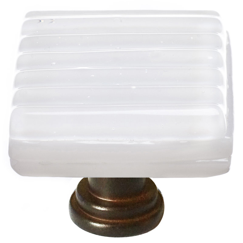 Texture Square Knob, Oil Rubbed Bronze, White