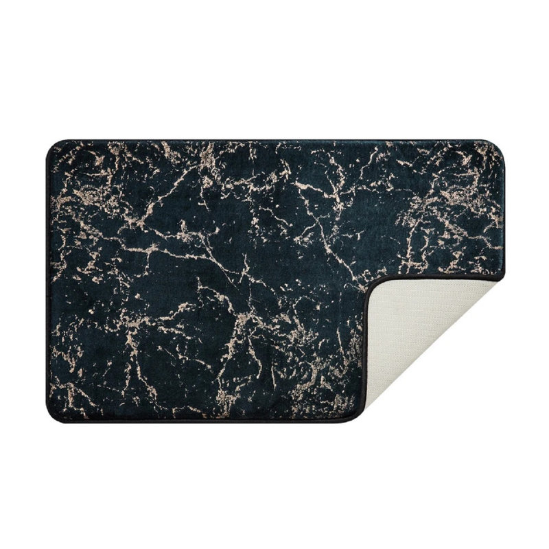 Velvet Non-Slip Contour Mat, Black