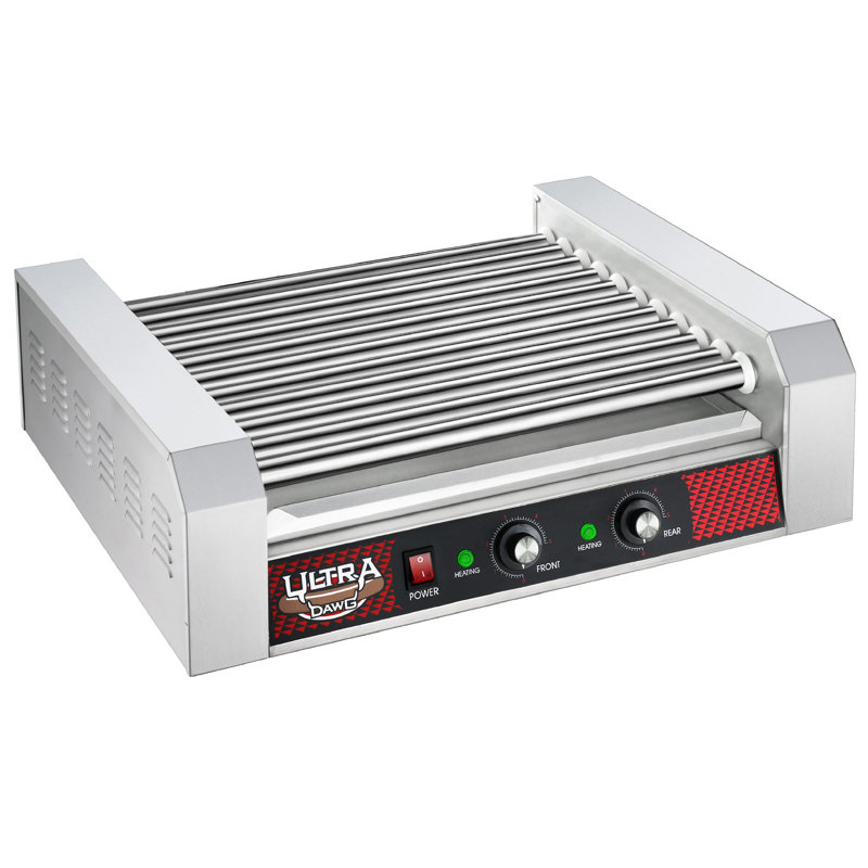 Hot Dog Grill Non Stick Machine with 11 Rollers Cooks up to 30 Hot Dogs