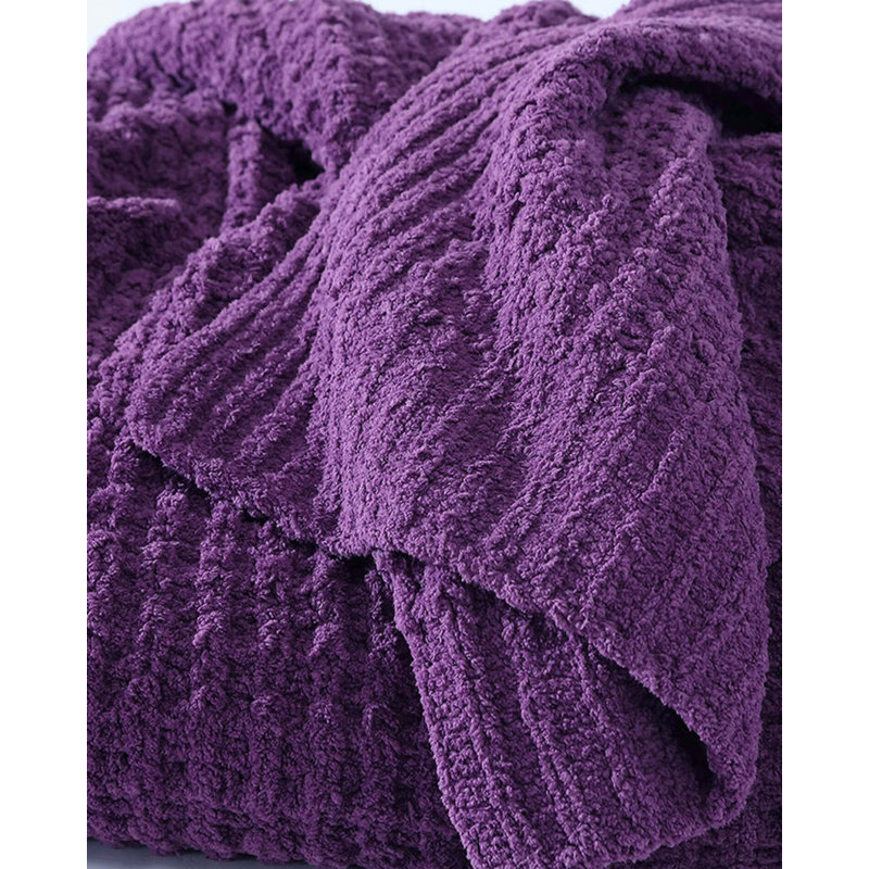 Waffle Throw Blanket, Grape
