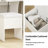 Baelyn Makeup Vanity  with  LED Lighted Mirror,  Modern 4 Drawers Vanities Desk with Stool-1483049333