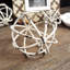 Sculpture boule blanche en métal-21304500