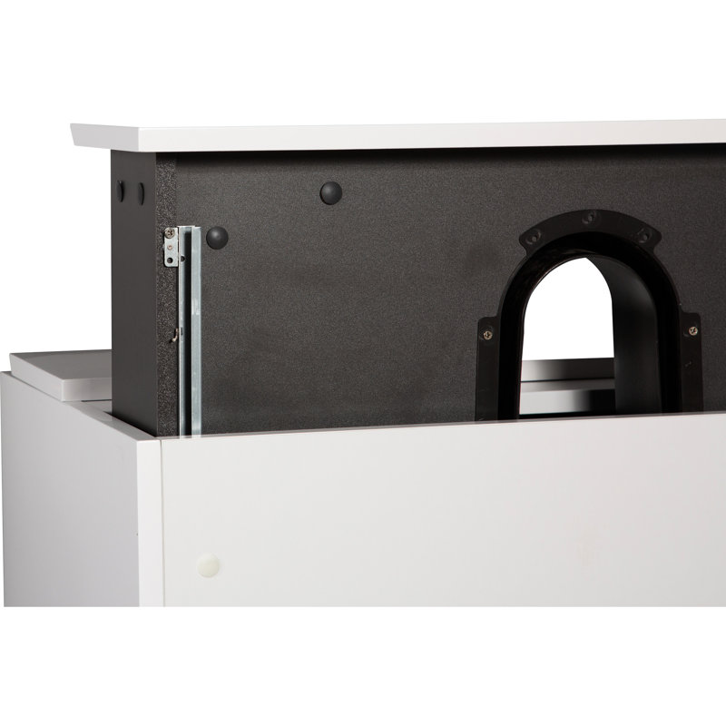 Meuble-lavabo de 76 cm (30 po), lavabo en résine et tiroirs à fermeture amortie. Blanc brillant 24v11-30gw. Meuble suspendu avec lavabo intégré, gain de place. Meuble moderne. Accessoire de luxe