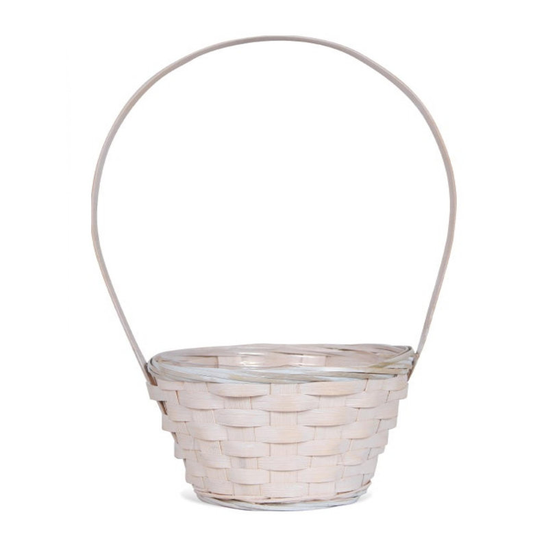 Panier à mèches/en rotin, H 14 po x l 9,5 po x P 9,5 po, White