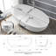 71"Freestanding Solid Surface Resin Stone Bathtub, Freestanding Tub, Contemporary Design Stand Alone Tub with Pop-up Drain and Overflow-114357325