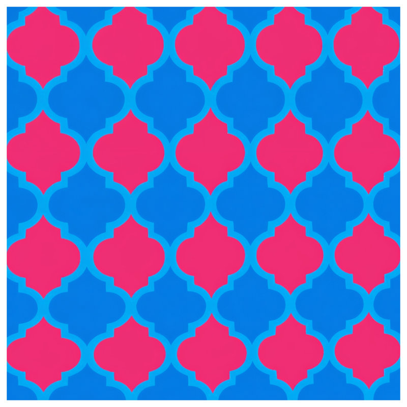 Couvertures treillis bleues et roses, L 50 po x H 60 po