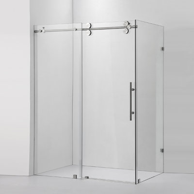 52'' W 78'' H Frameless Rectangle Reversible Shower Enclosure