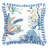 Castaway Embroidered Cotton Throw Pillow