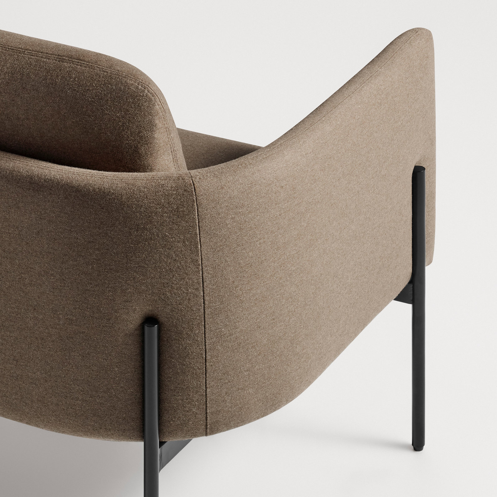 Getup 67'' Upholstered Loveseat, Gabro Coffee Wool Blend