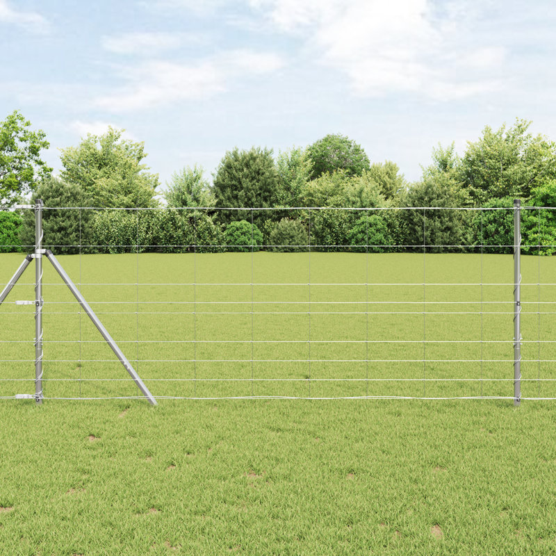 Vidaxl Field Fence Galvanised Steel, 100cm H x 5000cm W