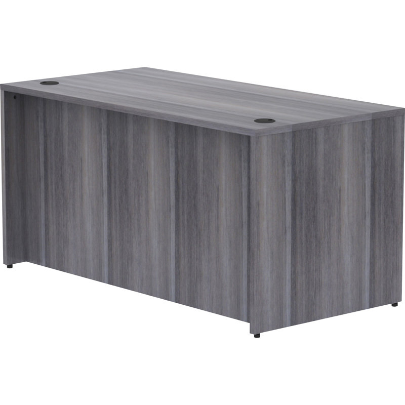 Weathered Charcoal Laminate Executive Desk Shell - 72" Width