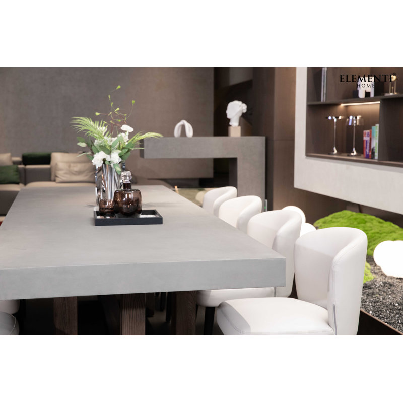 MALAGA Dining Table Rectangle Large made of Concrete and Wood 305 x 101 x 75 cm