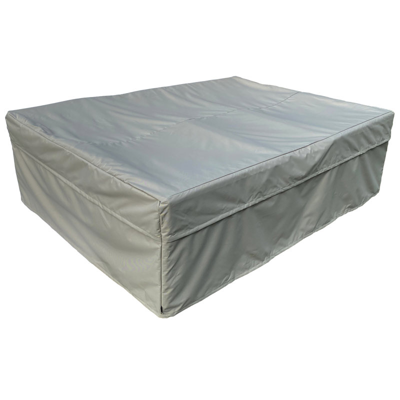 EDDIE BAUER LARGE RECTANGULAR DINING SET COVER, 30" H x 125" W x 84" D, Gray