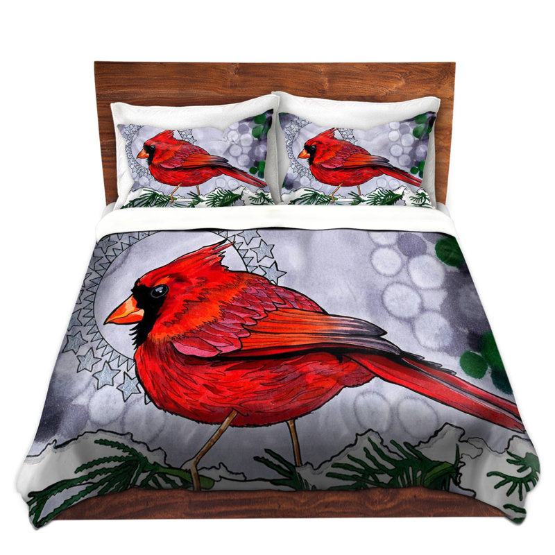  Ensemble de housse de couette Rachel Brown Cosmo Cardinal, Housse de couette simple + 1 taie décorative stan