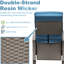 Chaise de patio inclinable - Coussin confortable, bleu marine, chaise ajustable avec table d'appoint, bleu