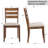 Archy 17" wide Rustic Farmhouse Solid Wood Ladder Back Upholstered Dining Side Chair-439192315