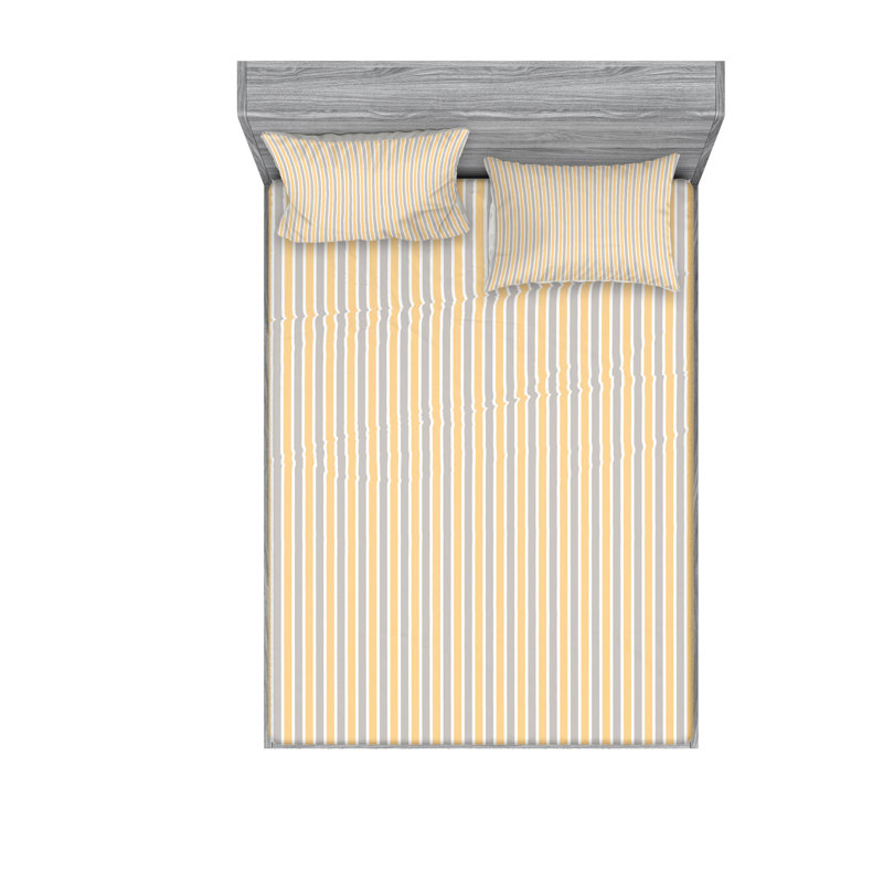 Ensemble de draps à fond vertical, Ensemble de drap pour grand lit avec drap-housse