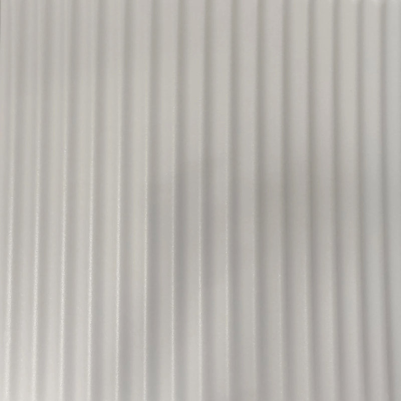 Corrugated 1.6 ft. x 1.6 ft. Glue-up Polystyrene Ceiling Tile, Plain White (Unpainted)