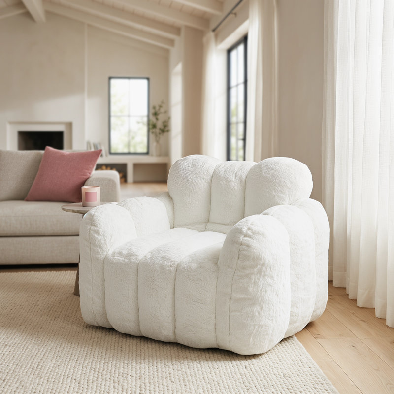 Fauteuil à billes Cozy White, Blanc