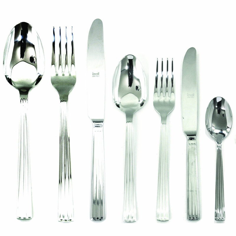 Sole Flatware Set - 42 Pieces - Stainless Steel