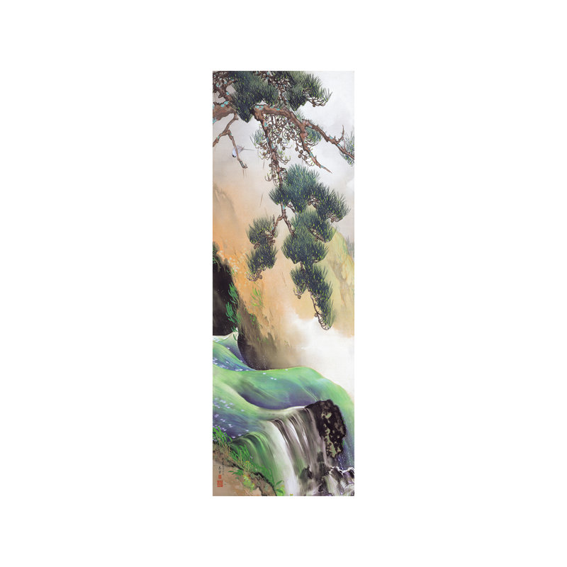 Spring Of Mountain by Yamamoto Shunkyo - Panoramic Painting on Canvas, Wrapped Canvas, 30.48 cm H x 91.44 cm W x 1.91 cm D