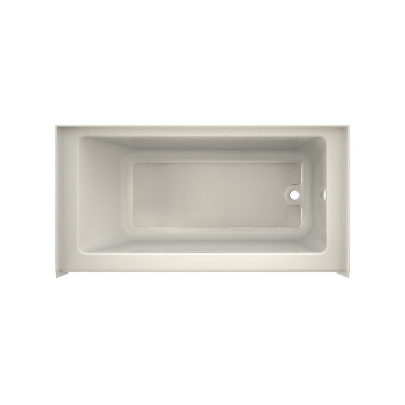 SIGNATURE® Rectangle Flat Front 6032 Skirted Soaking, Oyster, Right