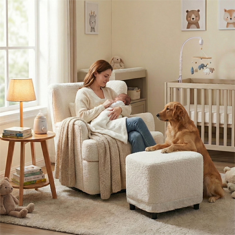 Fauteuil demi-tonneau pivotant 29 po de large avec repose-pieds 29 po