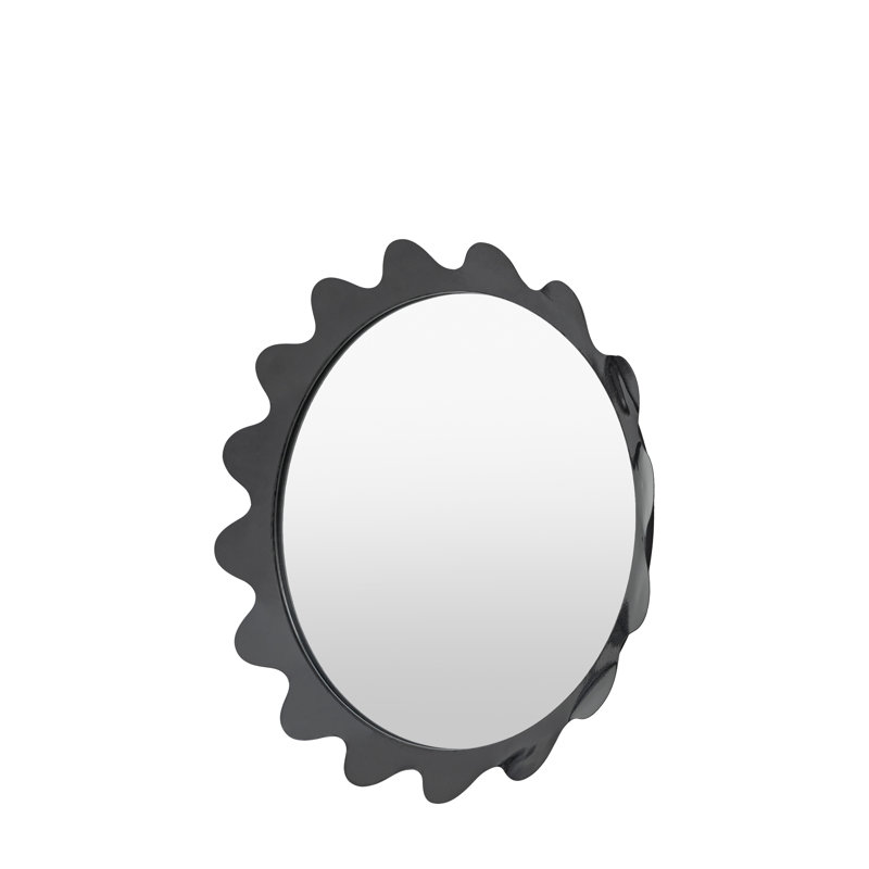 Armilla Round Mirror, Charcoal