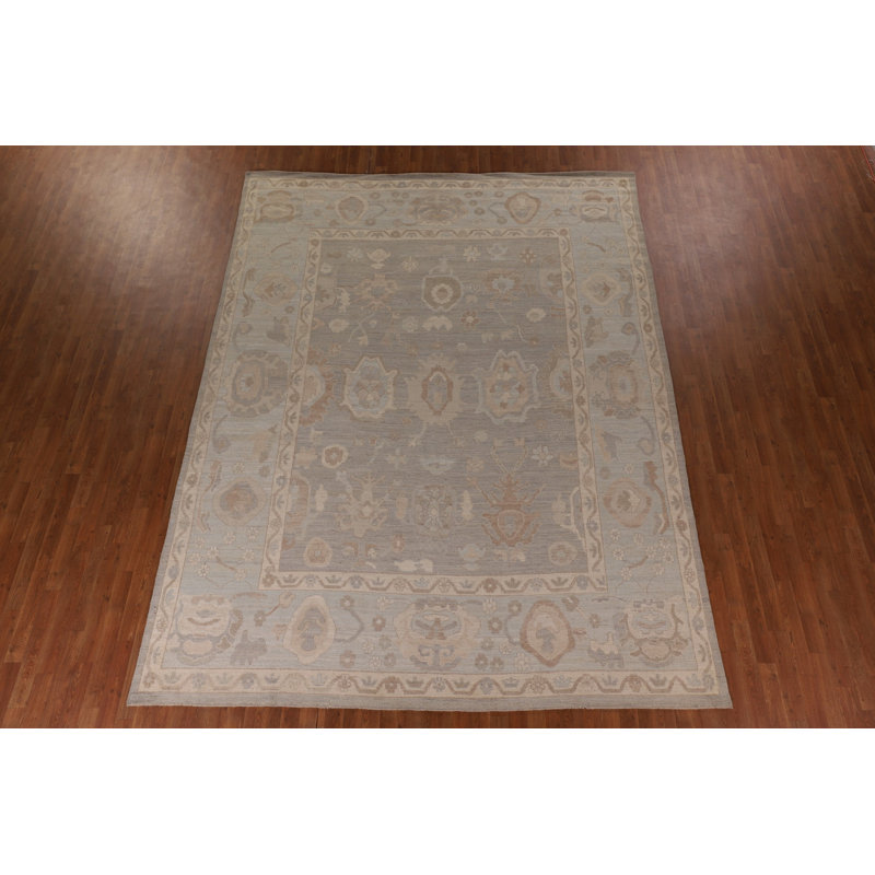 Tapis oriental gris Oushak 9x12