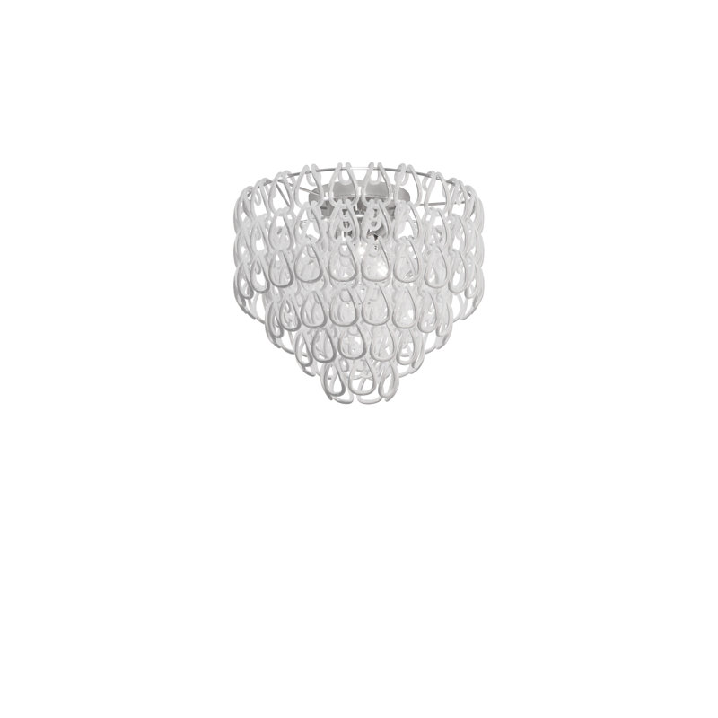 Minigiogali Ceiling Lamp 50 Crystal Transparent Matt Bronze 1 E26 Ul, Glossy Chrome, White