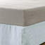 Drap-housse simple en lin gris clair