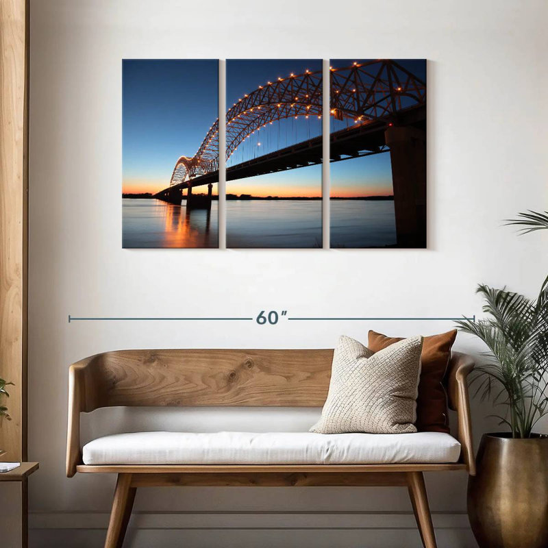 Hernando De Soto Bridge, 28" H x 45" W
