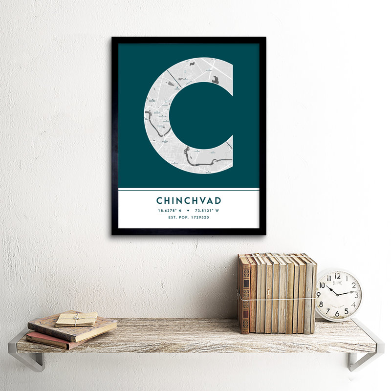 Chinchvad India City - Single Picture Frame Typography