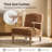 Williamstown 27.75"W Farmhouse Accent Chair With Solid Wood Armrests-134647291