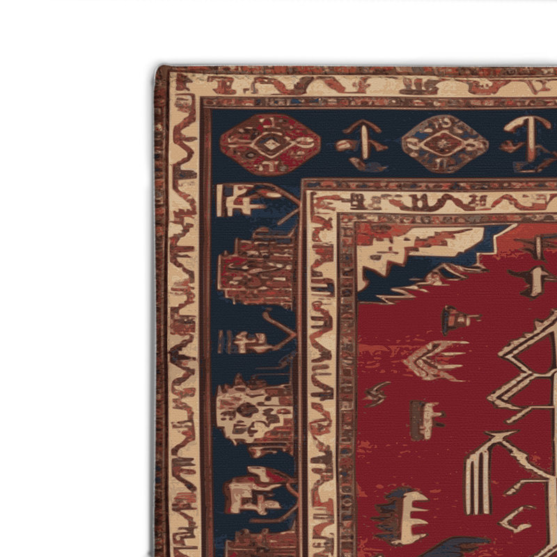 Tapis turc intérieur et extérieur brun, Rectangulaire 2 pi x 3 pi
